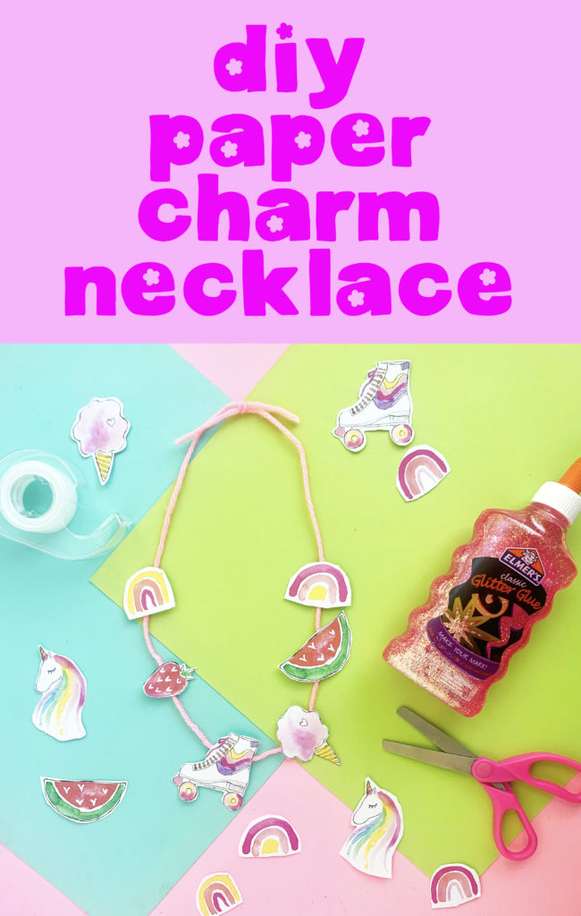 DIY Paper Charm Necklace