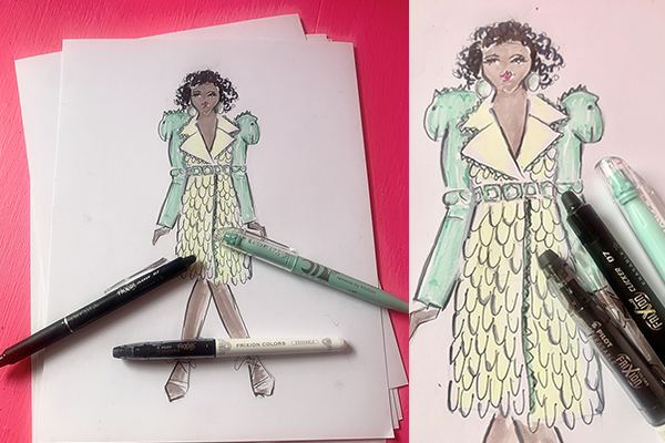 Lacee Swan Fashion Illustrator x Pilot Pens for Project Runway All-stars