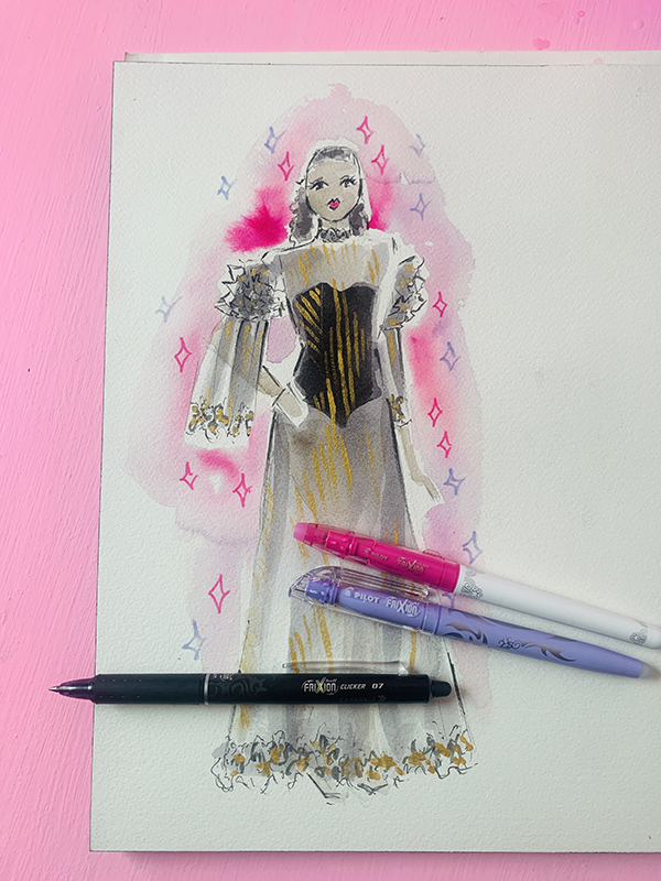Lacee Swan x Pilot Pens For Project Runway All-stars Live Sketching