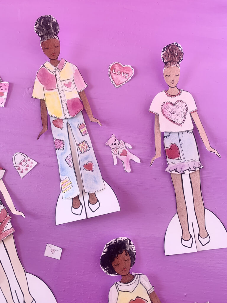 Valentine Paper Dolls